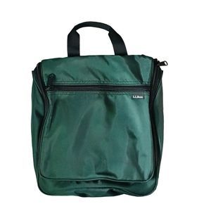 LL Bean Medium Personal Organizer Toiletry Bag Hanging green with mirror